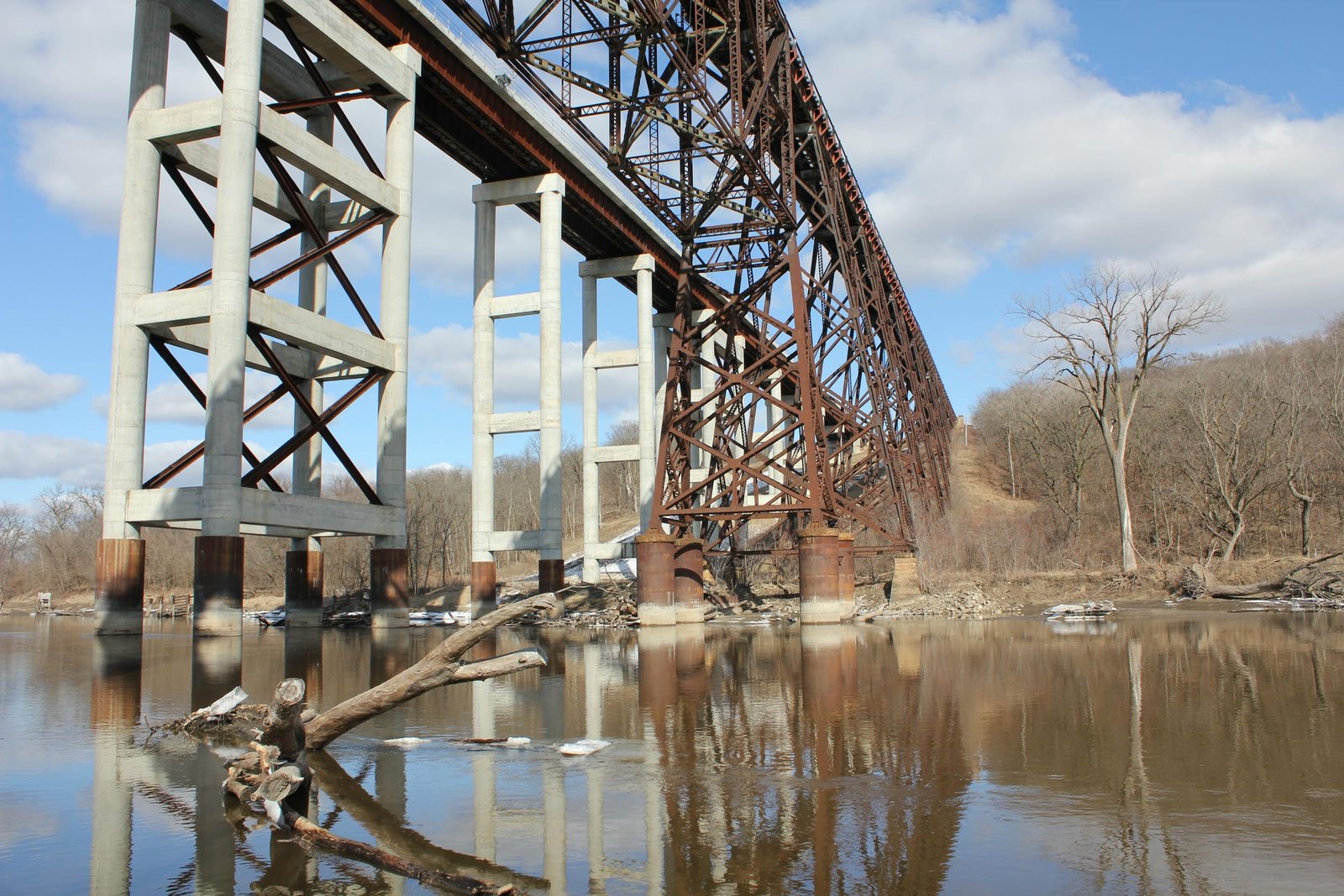 Looking east along truss span (span #15)